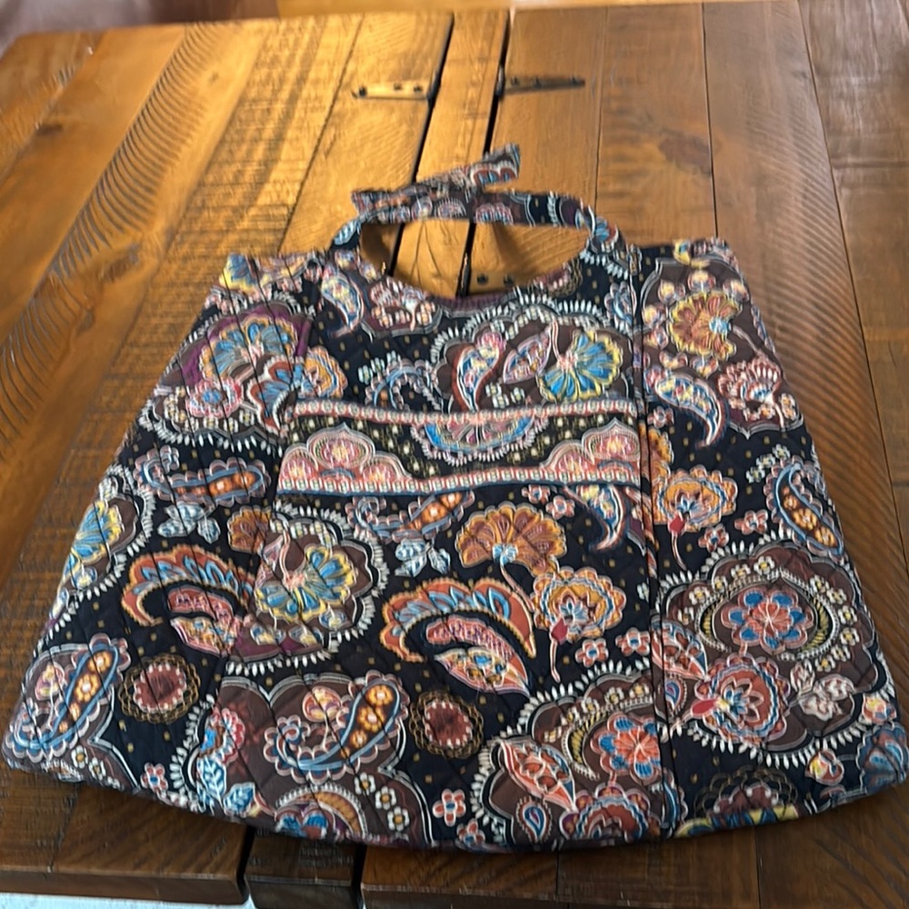 Vera Bradley Navy Multicolor Quilted Paisley Tote